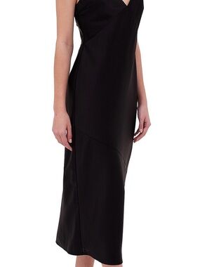 Willow Black V-Neck Maxi Slip Dress